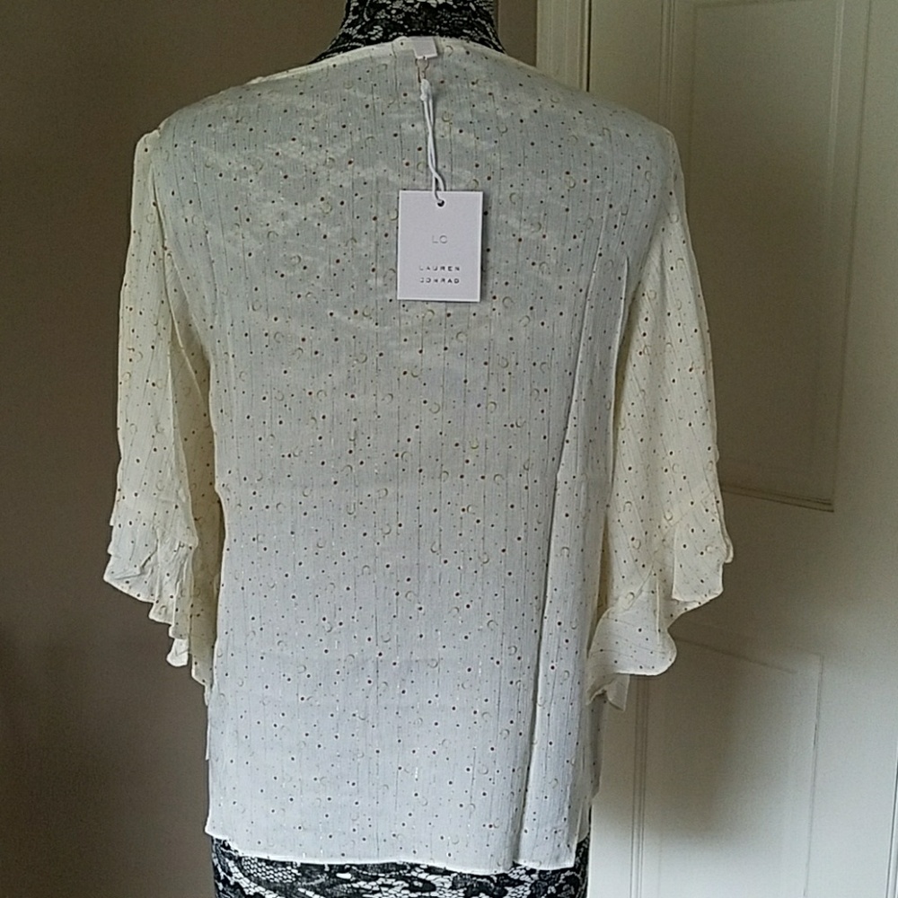 Lauren Conrad boho flounce top, size M - Picture 4 of 5